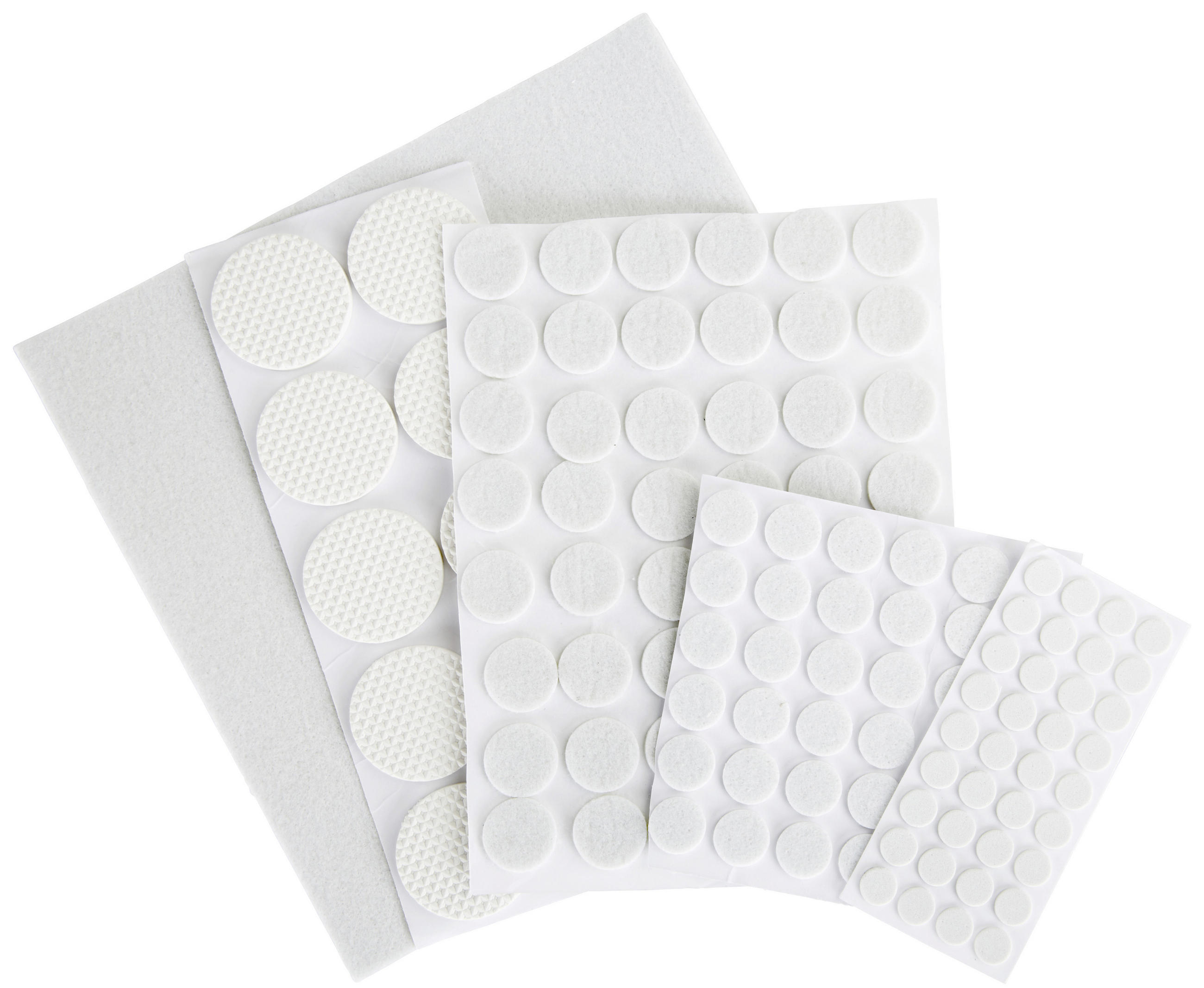 Filzgleiter-set 20x20 Cm 131-Tlg, Weiß Selbstklebend
