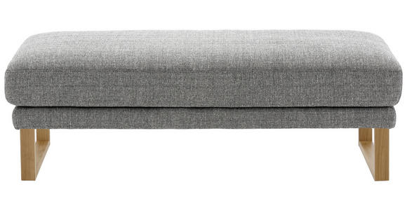 HOCKER Flachgewebe Grau - Eichefarben/Grau, LIFESTYLE, Holz/Textil (138/45/58cm) - Valnatura