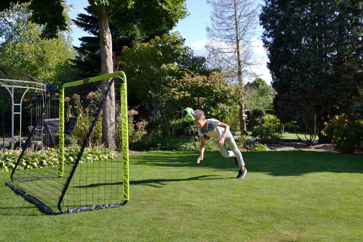 FUSSBALLTOR  - Limette/Schwarz, Konventionell, Kunststoff/Metall (184/122/60cm) - EXIT Toys