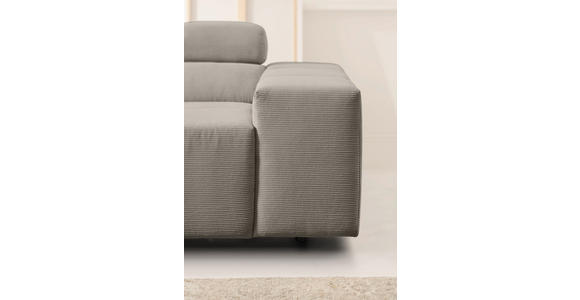 ECKSOFA  in Feincord Sandfarben  215/319 cm  - Sandfarben/Schwarz, Design, Kunststoff/Textil (215/319cm) - Hom`in