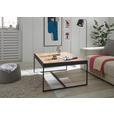 COUCHTISCH in Holz, Metall, Holzwerkstoff 83/83/45 cm  - Eichefarben/Schwarz, Design, Holz/Holzwerkstoff (83/83/45cm) - Novel