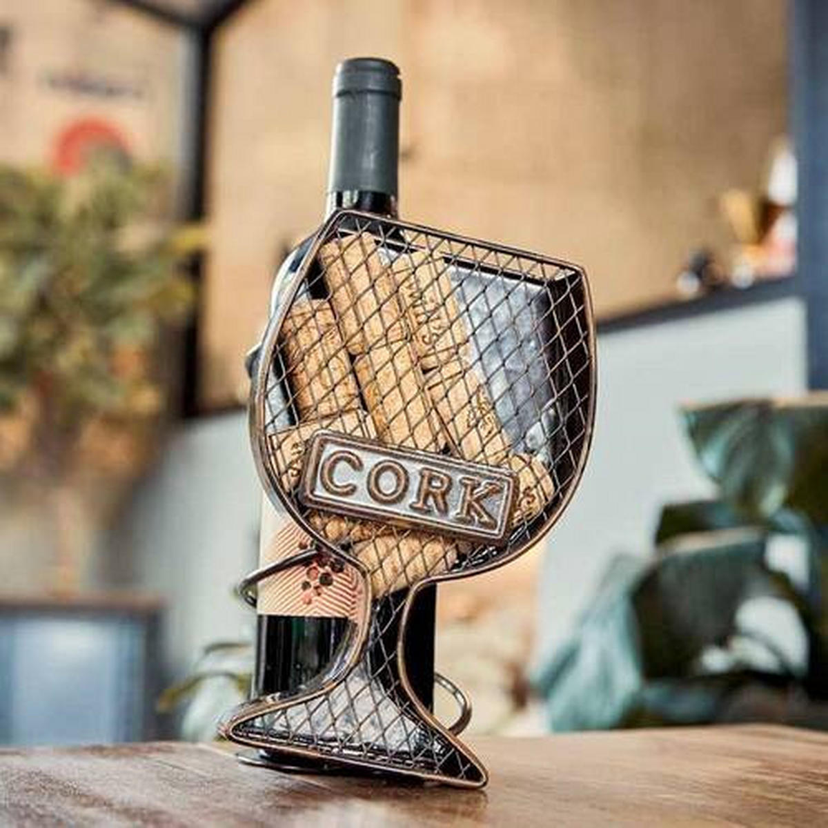 SCULPTURĂ - maro/negru, Basics, metal (14/14/21cm)