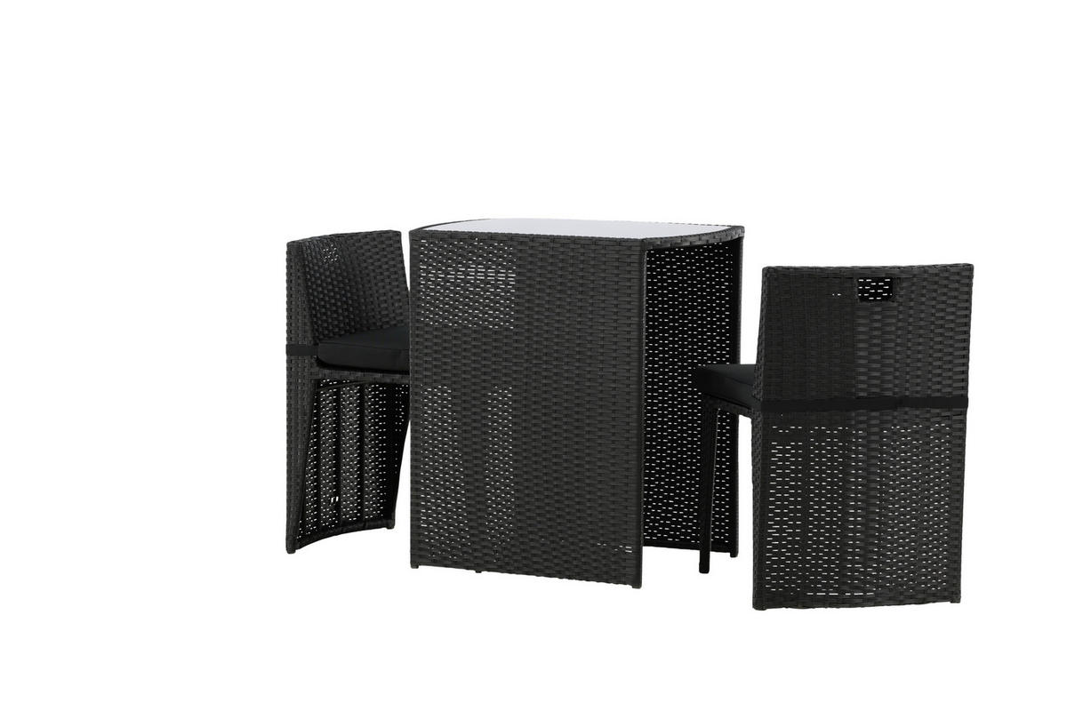 CAFÉSET metall, plast, textil  - grå/svart, Klassisk, metall/textil - Gardenson