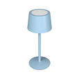 AKKU-TISCHLEUCHTE 9/22 cm  - Hellblau, Basics, Metall (9/22cm) - Novel