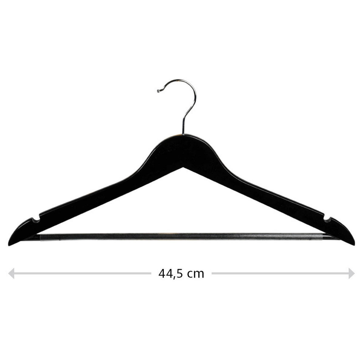 KLEIDERBÜGEL Holz  - Schwarz, Basics, Holz (44.5/10/1,2cm) - Kesper