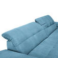 ECKSOFA in Mikrofaser Pastellblau  - Chromfarben/Pastellblau, Design, Textil/Metall (265/180cm) - Carryhome