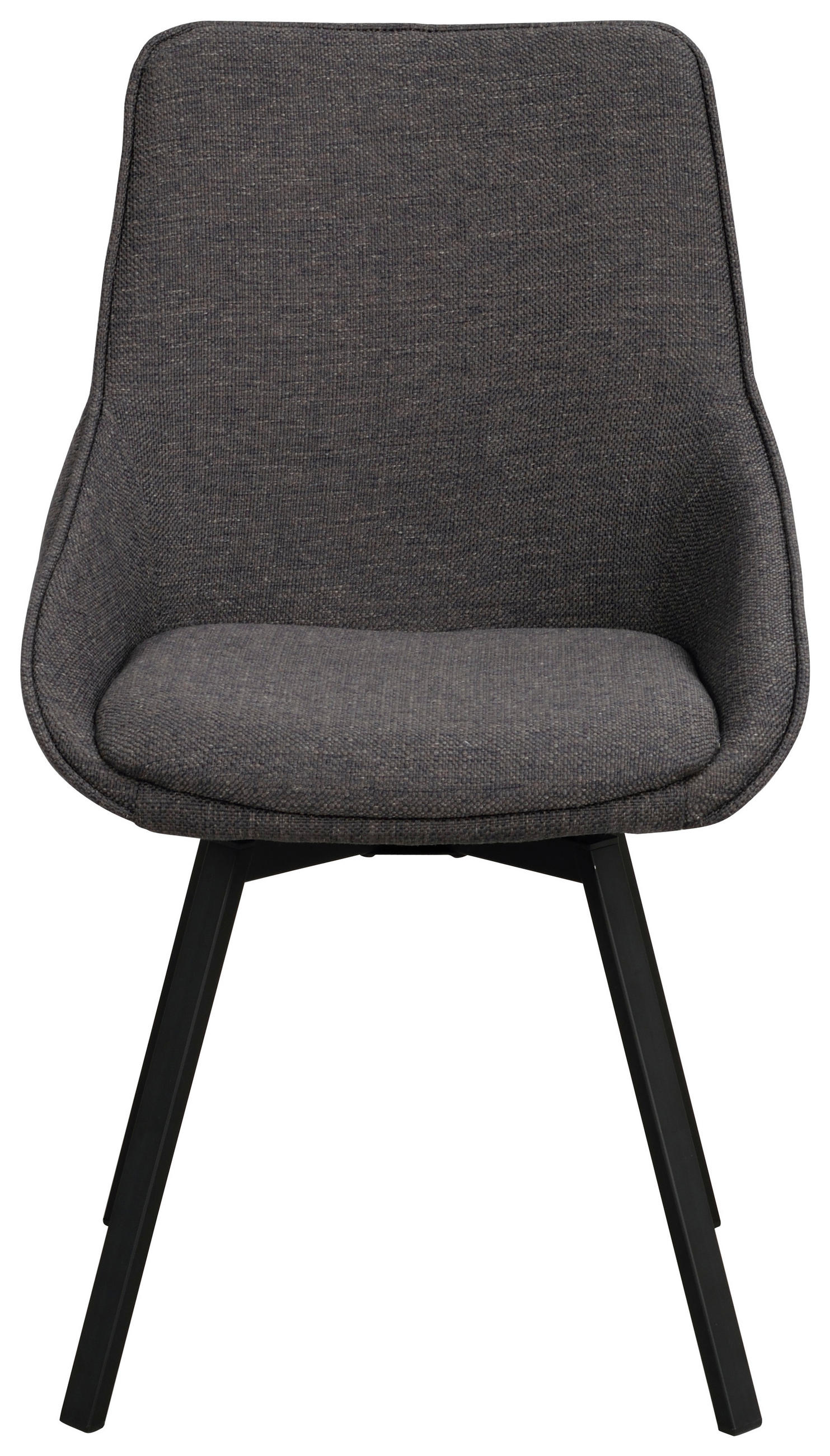 STOL flatväv  - svart/grå, Klassisk, metall/textil (51/87/57cm) - Rowico