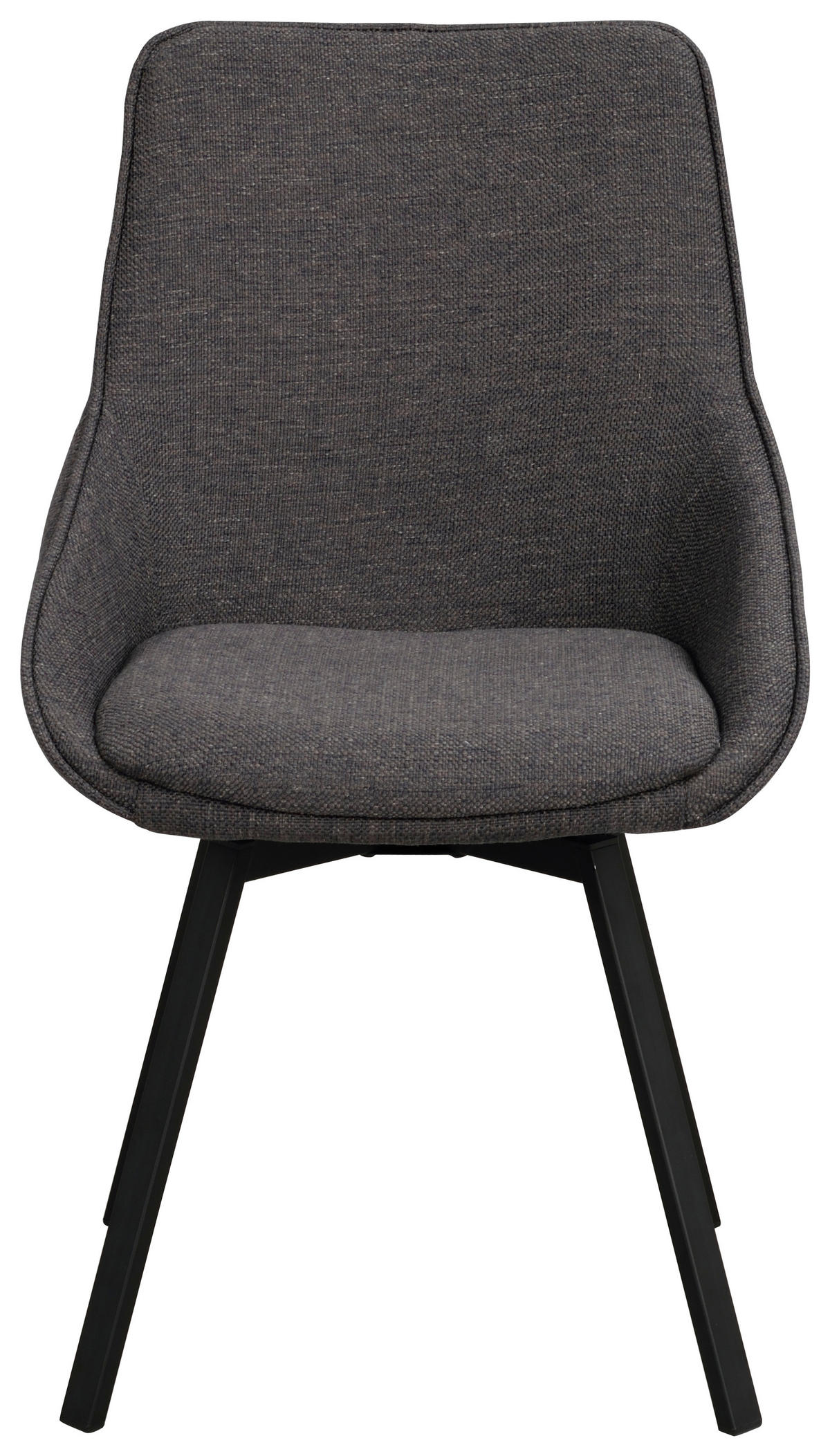 STOL flatväv  - svart/grå, Klassisk, metall/textil (51/87/57cm) - Rowico