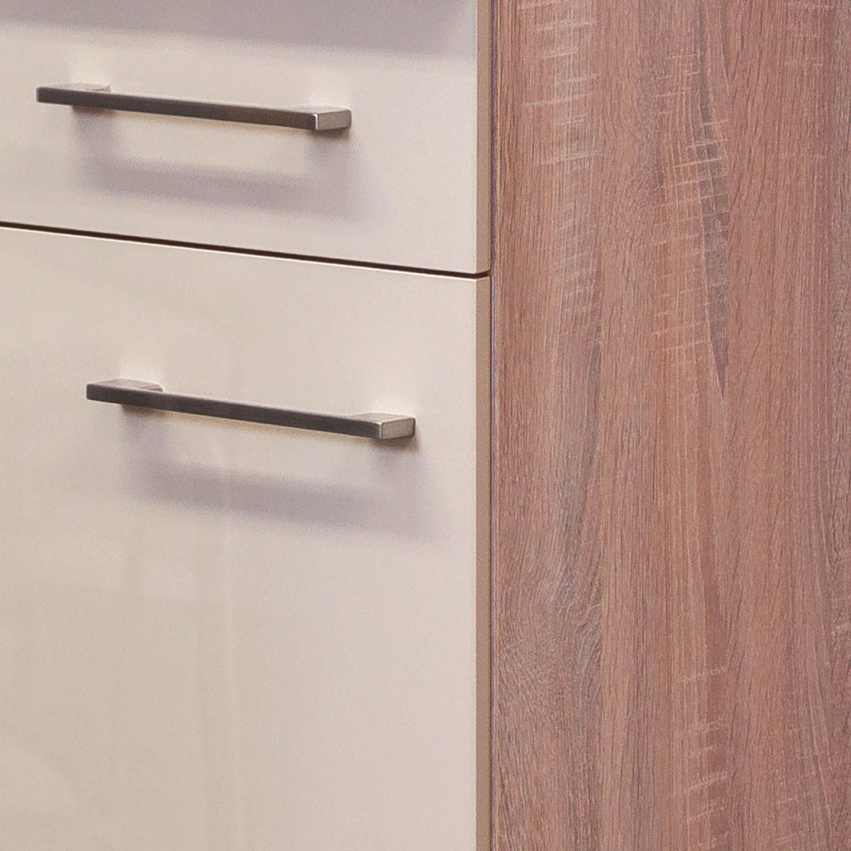 KÜCHENUNTERSCHRANK 30/86/60 cm  in Sonoma Eiche, Kaschmir  - Kaschmir/Edelstahlfarben, MODERN, Holzwerkstoff/Metall (30/86/60cm) - FlexWell