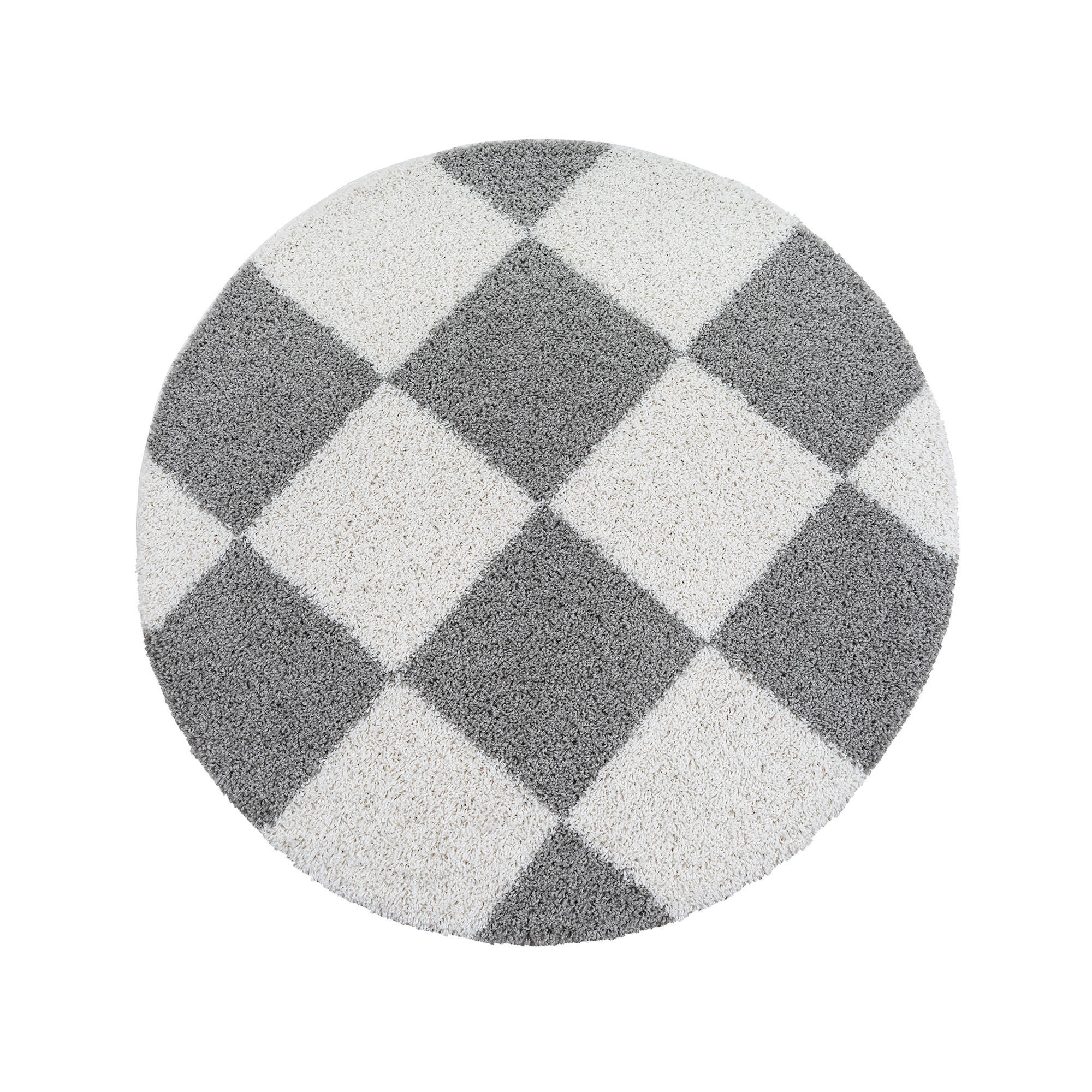 HOCHFLORTEPPICH 150 cm Milano Weiß, Hellgrau  - Hellgrau/Weiß, Basics, Kunststoff/Textil (150cm)