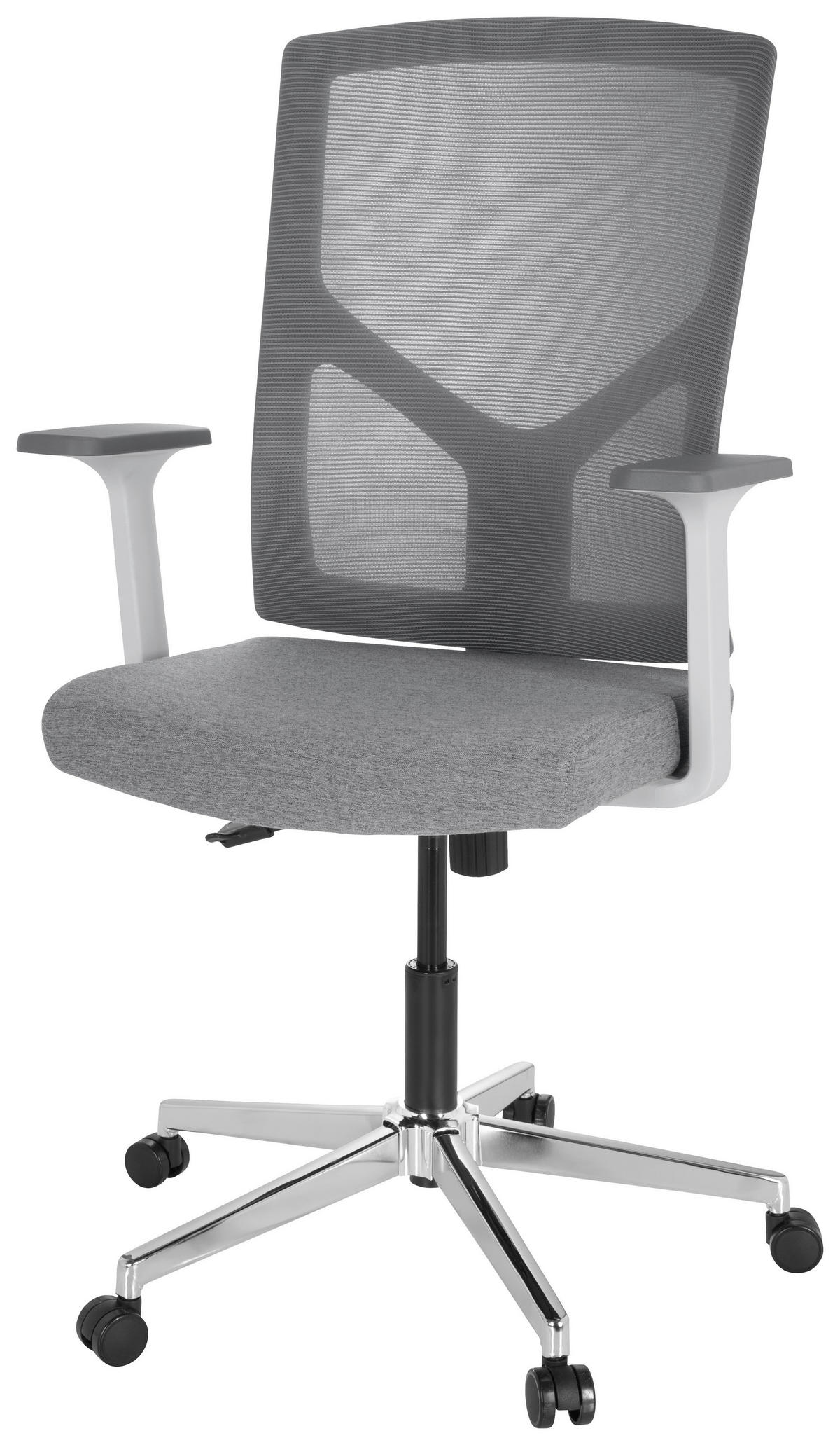VRTLJIVI STOL tekstil siva, bela  - siva/bela, Moderno, kovina/umetna masa (68/107/68cm) - MID.YOU