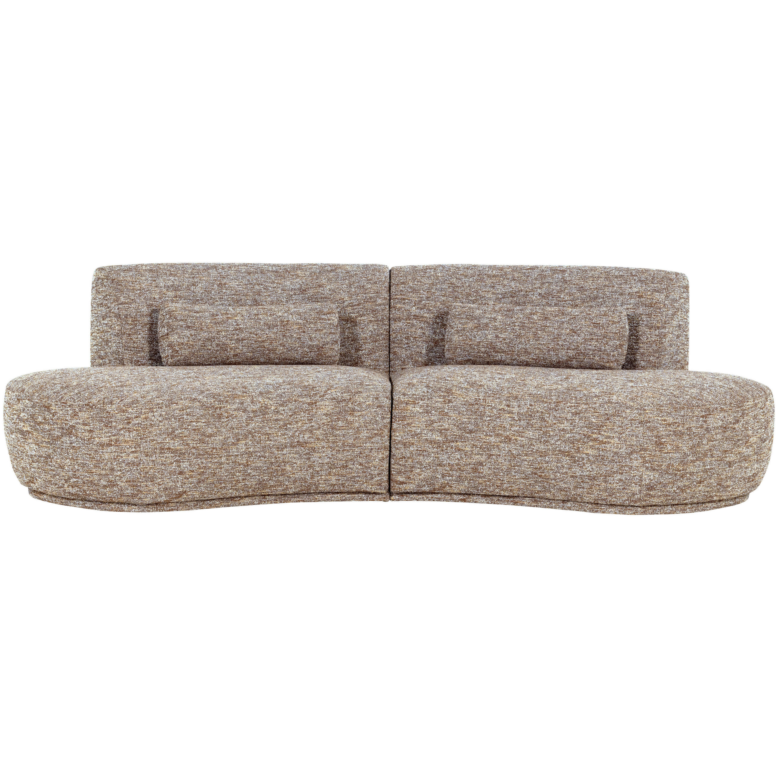 BIGSOFA Batavier in Webstoff Hellbraun  - Hellbraun, Design, Textil (254/74/122cm) - Livetastic