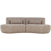 BIGSOFA Batavier in Webstoff Hellbraun  - Hellbraun, Design, Textil (254/74/122cm) - Livetastic