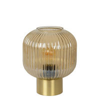 TISCHLEUCHTE 20/24.5 cm   - Messingfarben/Bernsteinfarben, KONVENTIONELL, Glas/Metall (20/24.5cm) - Lucide