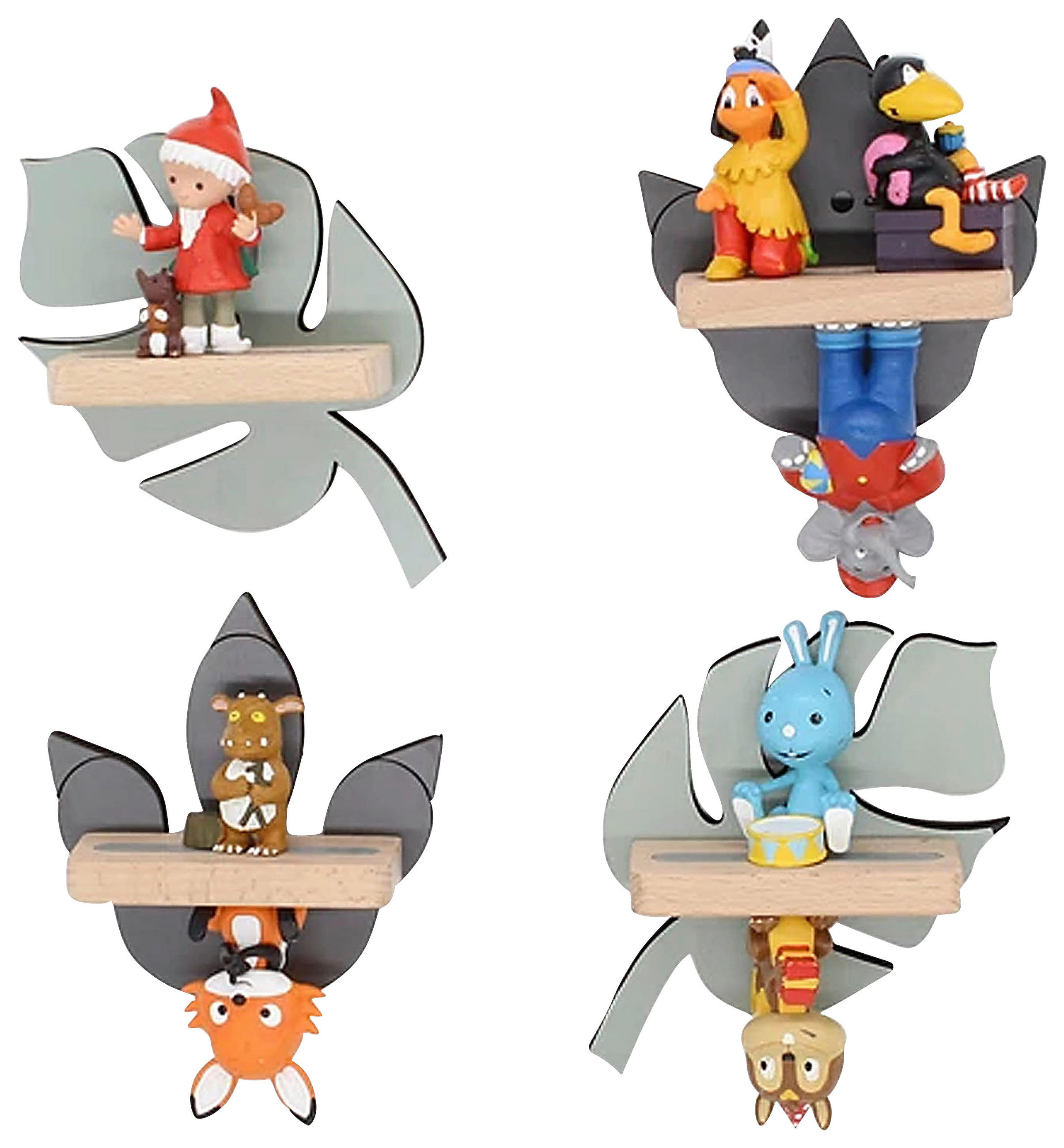 KINDERREGAL  - Grau, Modern, Holzwerkstoff (10/17/5cm) - MID.YOU