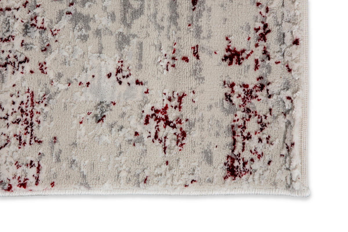 WEBTEPPICH 80/150 cm Antea Creme, Rot  - Rot/Creme, Design, Textil (80/150cm) - Schöner Wohnen