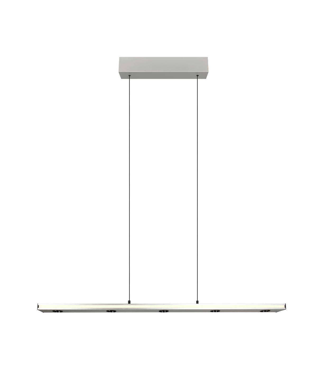 LED-PENDELLEUCHTE 109/9/200 cm    - Weiss/Nickelfarben, Design, Kunststoff/Metall (109/9/200cm) - Trio Leuchten