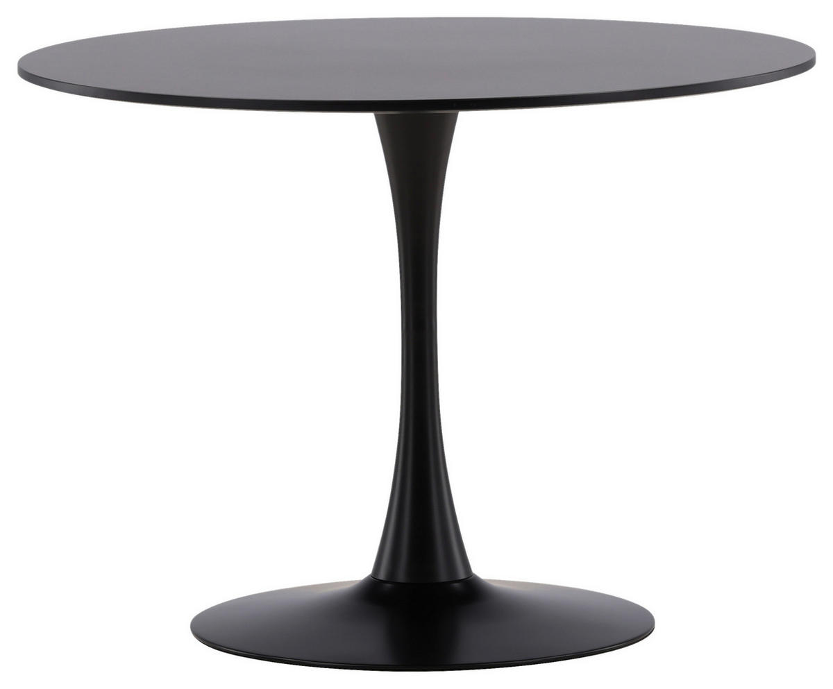 ESSTISCH in Metall, Holzwerkstoff 100/100/74 cm  - Schwarz, Design, Holzwerkstoff/Metall (100/100/74cm) - Livetastic