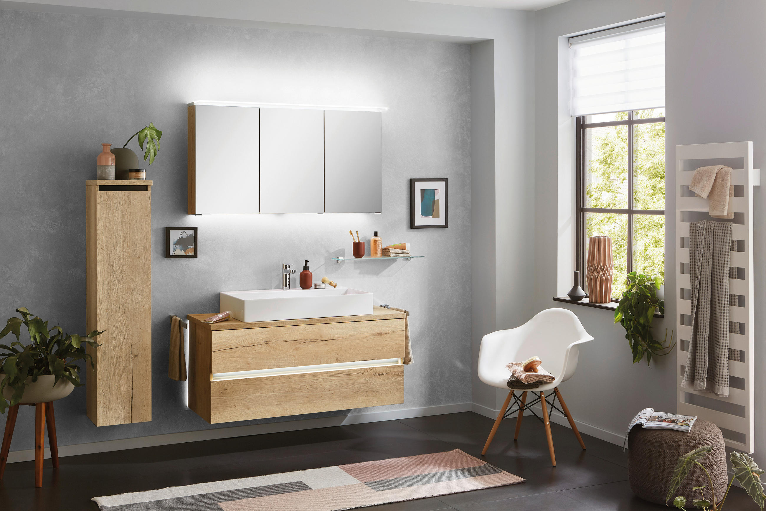 WASCHTISCHKOMBI 121 cm  - Weiß, MODERN, Keramik/Holzwerkstoff (121cm) - Dieter Knoll