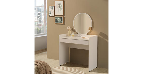 SCHMINKTISCH 90/47/142 cm, Kaschmir  - Kaschmir, Design, Glas/Holzwerkstoff (90/47/142cm) - Carryhome