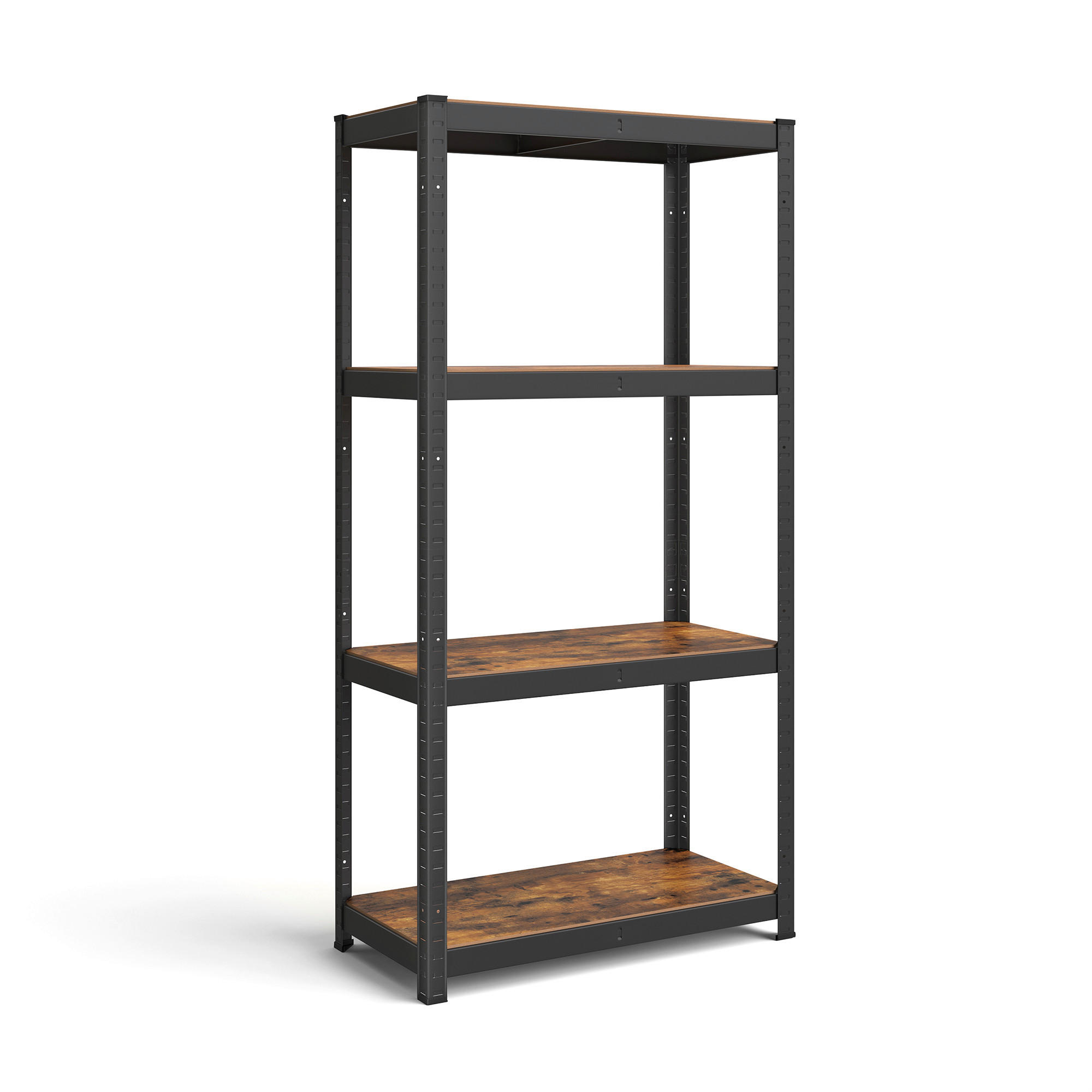 SCHWERLASTREGAL 80/160/40 cm  - Schwarz/Braun, Basics, Holzwerkstoff/Metall (80/160/40cm)