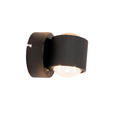 LED-WANDLEUCHTE 12/11 cm   - Schwarz, Design, Kunststoff/Metall (12/11cm) - Novel