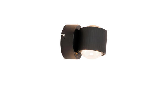 LED-WANDLEUCHTE 12/11 cm - Schwarz, Design, Kunststoff/Metall (12/11cm) - Novel