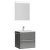 BADEZIMMER  in 61 cm  - Schieferfarben/Edelstahlfarben, MODERN, Holzwerkstoff/Stein (61cm) - Nobilia