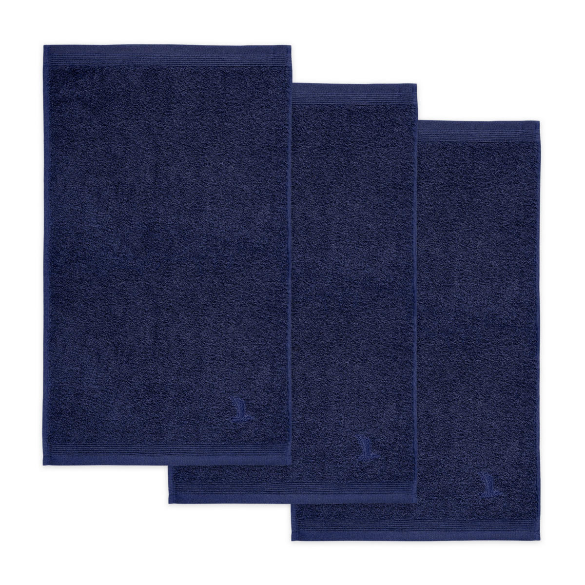 FROTTIERSET Dunkelblau 3-teilig  - Dunkelblau, Basics, Textil (30/50cm) - Moeve