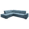 ECKSOFA  in Mikrofaser Hellblau  260/312 cm  - Chromfarben/Hellblau, Design, Textil/Metall (260/312cm) - Beldomo Style