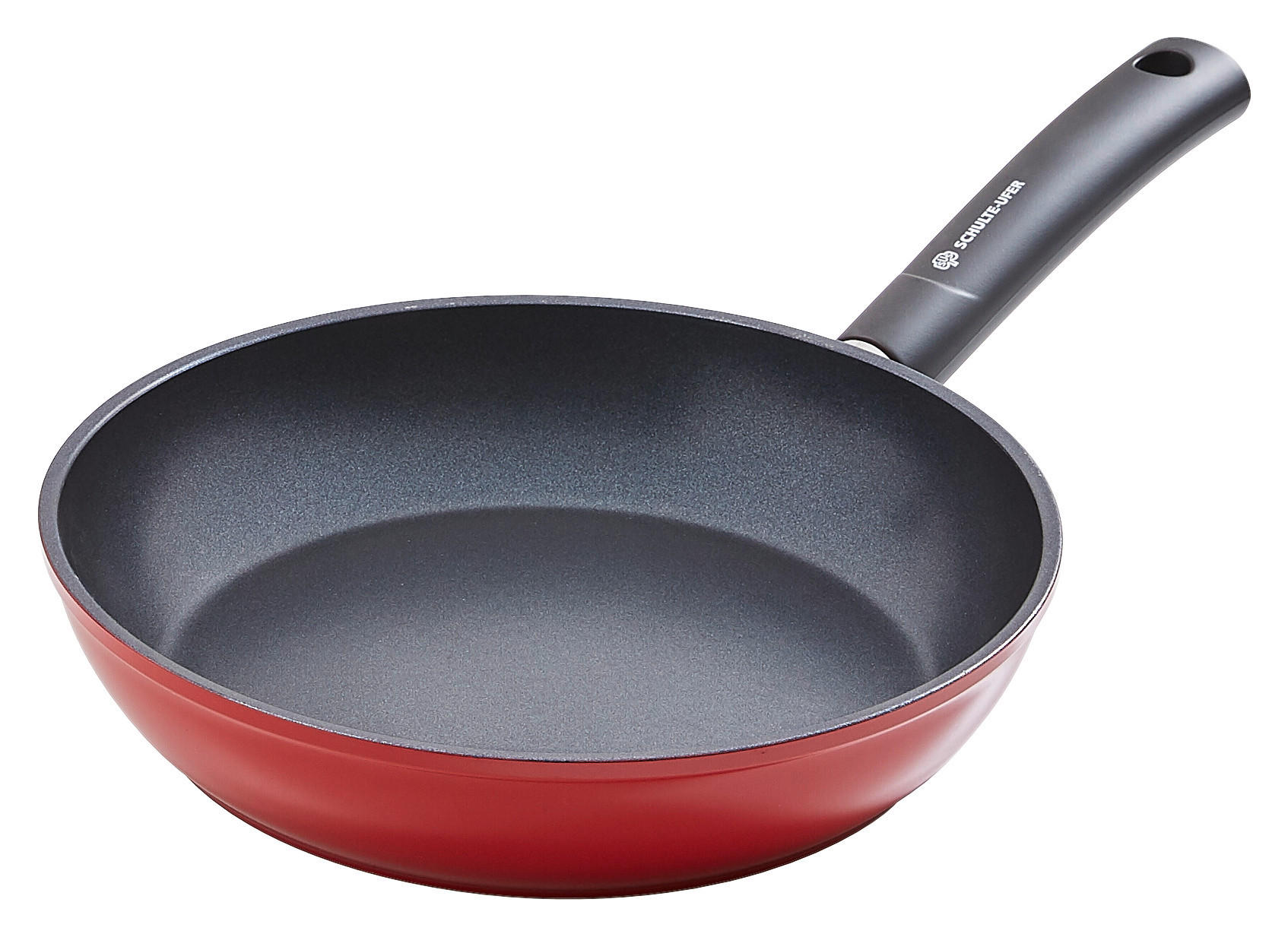BRATPFANNE Victoria PTFE-Antihaftbeschichtung 24 cm  - Anthrazit/Rot, Basics, Metall (24cm) - Schulte Ufer