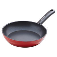 BRATPFANNE Victoria PTFE-Antihaftbeschichtung 24 cm  - Anthrazit/Rot, Basics, Metall (24cm) - Schulte Ufer