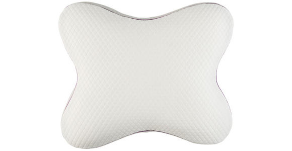 NACKENKISSEN 55/46 cm  - Weiß/Grau, Basics, Textil (55/46cm) - Sleeptex
