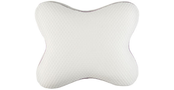 NACKENKISSEN 55/46 cm - Weiß/Grau, Basics, Textil (55/46cm) - Sleeptex