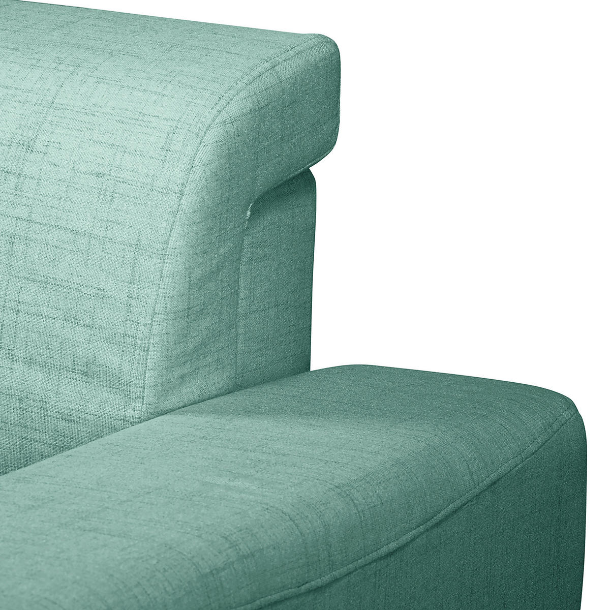 ECKSOFA in Textilgeflecht Mintgrün  - Wengefarben/Mintgrün, Design, Holz/Textil (257/174cm) - Livetastic