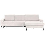 ECKSOFA in Cord Hellgrau  - Hellgrau/Schwarz, Design, Textil/Metall (302/180cm) - Venda