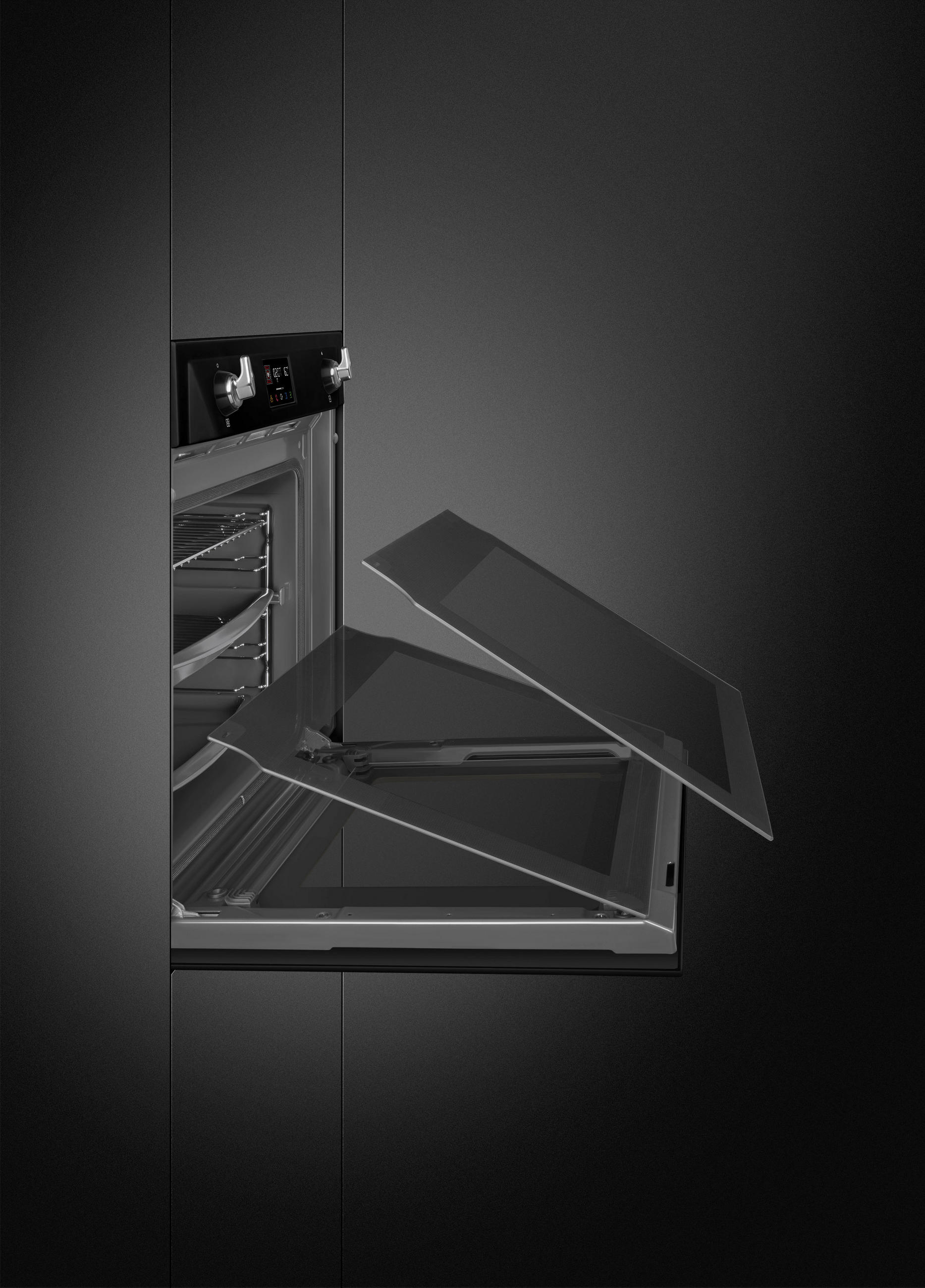 Thumbnail - Smeg Einbaubackofen Victoria, Schwarz, Metall, Glas, A+, 59.7x59.2x54.8 cm, Made in Italy, Türverriegelung, Digitaldispl...