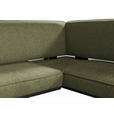 ECKBANK 235/165 cm Webstoff Schwarz, Olivgrün Buche massiv - Schwarz/Olivgrün, Basics, Holz/Textil (235/165cm) - Carryhome