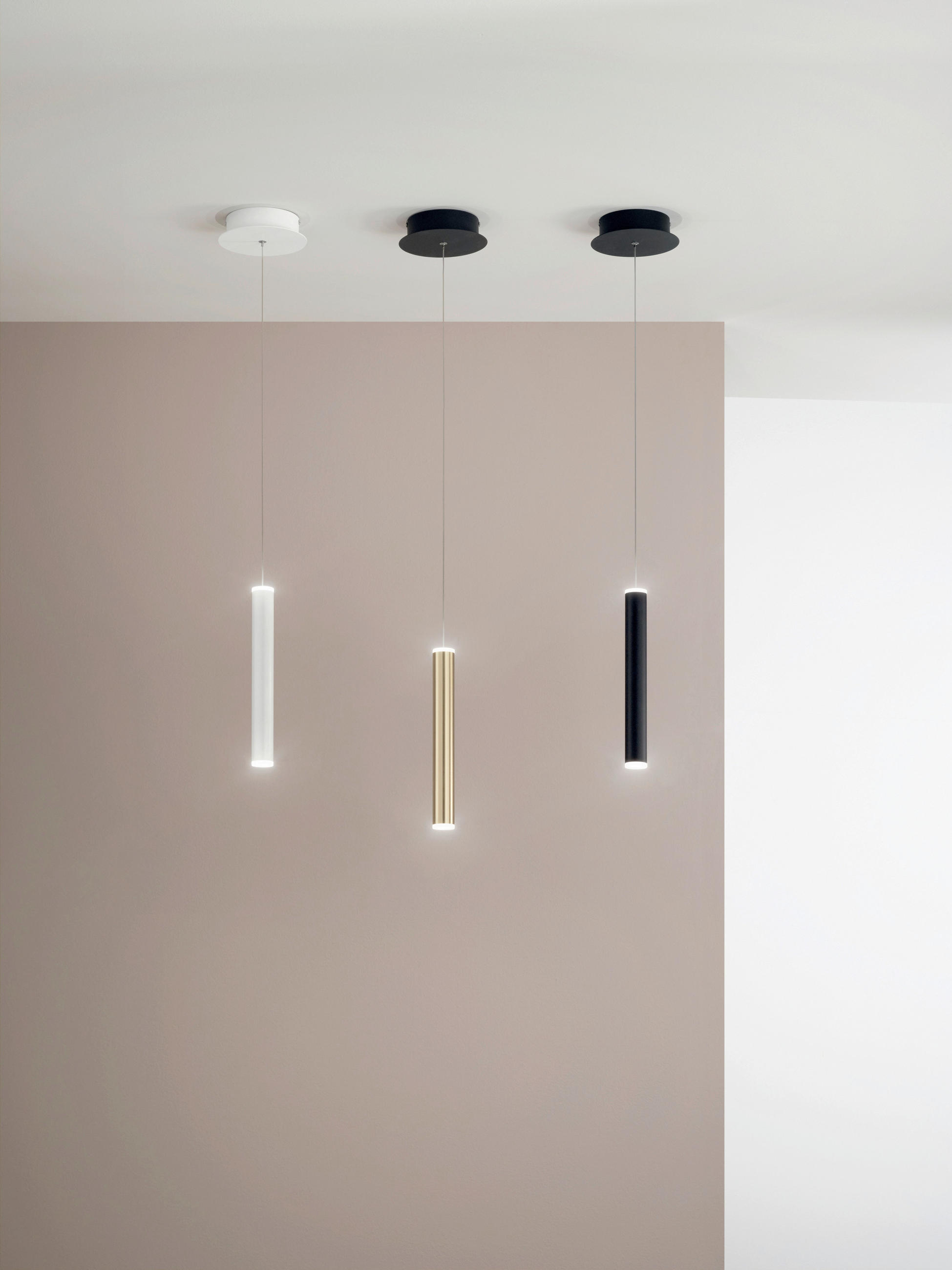 LED-PENDELLEUCHTE Prado 3,7/200 cm   - Weiß, Basics, Metall (3,7/200cm) - Fabas Luce