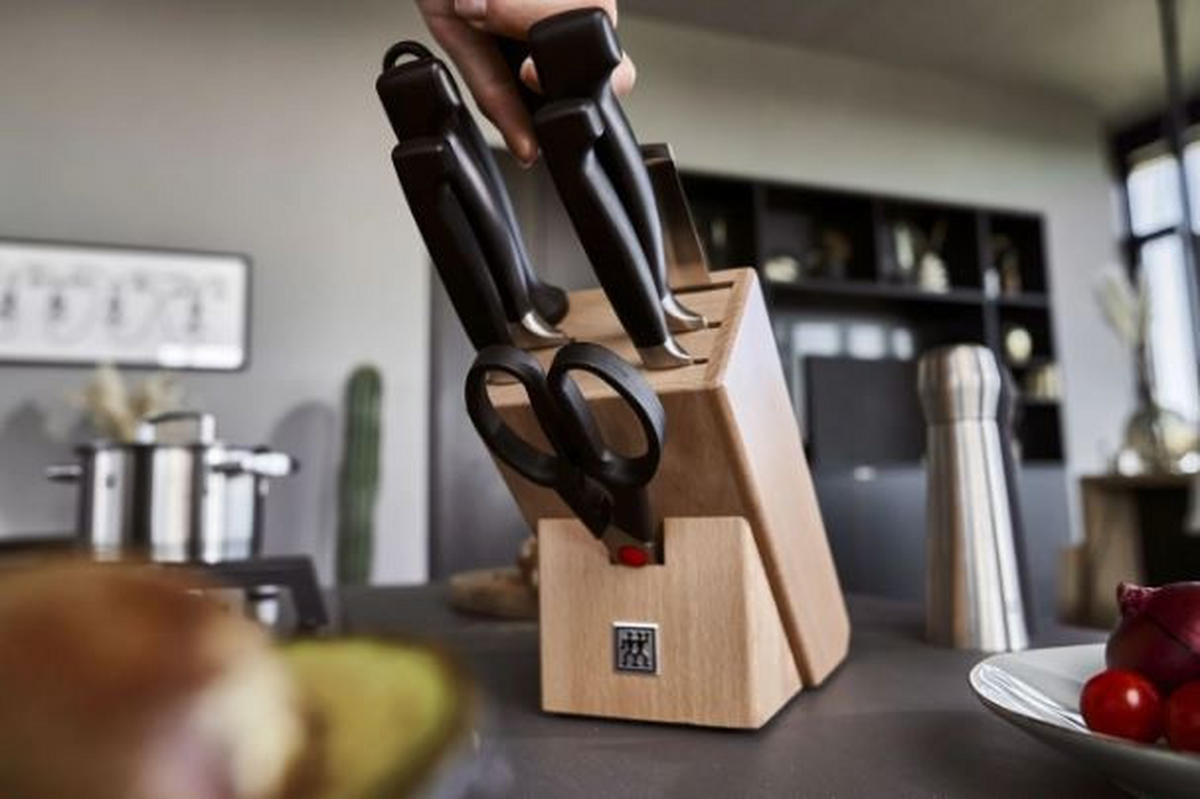 MESSERBLOCK 8-teilig  - Silberfarben/Buchefarben, Holz/Kunststoff - Zwilling