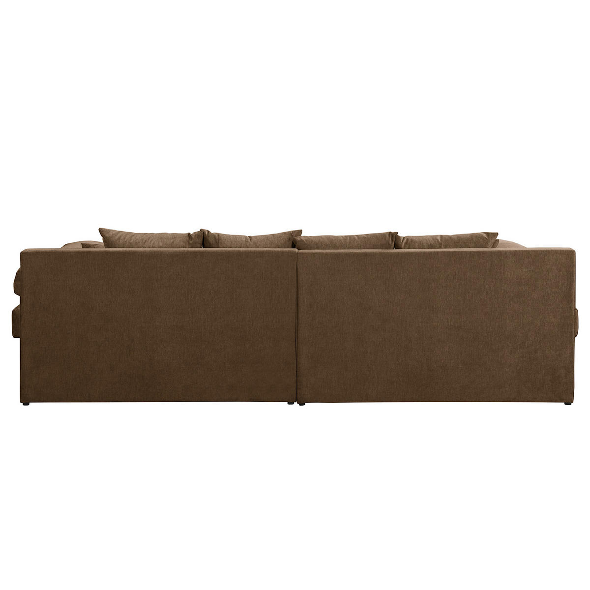 ECKSOFA Naomi Braun Mikrofaser Rückenkissen  - Schwarz/Braun, Design, Kunststoff/Textil (243/284cm) - P & B