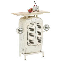 BAR  prirodna boja, bela   - bela/prirodna boja, Trendi, drvo/metal (80/35/100cm) - Ambia Home