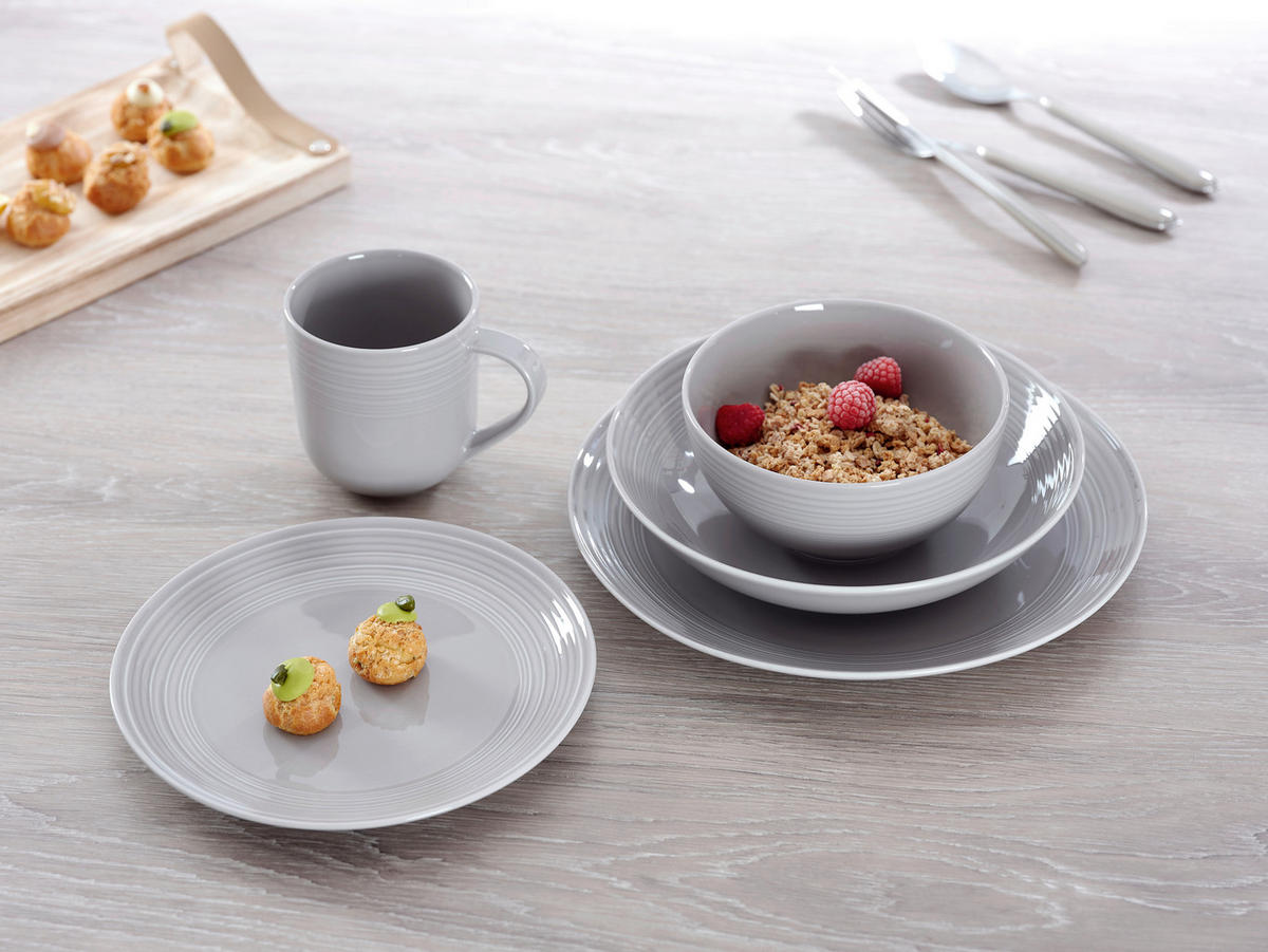 SUPPENTELLER Grau Porzellan LEVI  - Grau, Basics, Keramik (22/22/5cm) - Ritzenhoff Breker