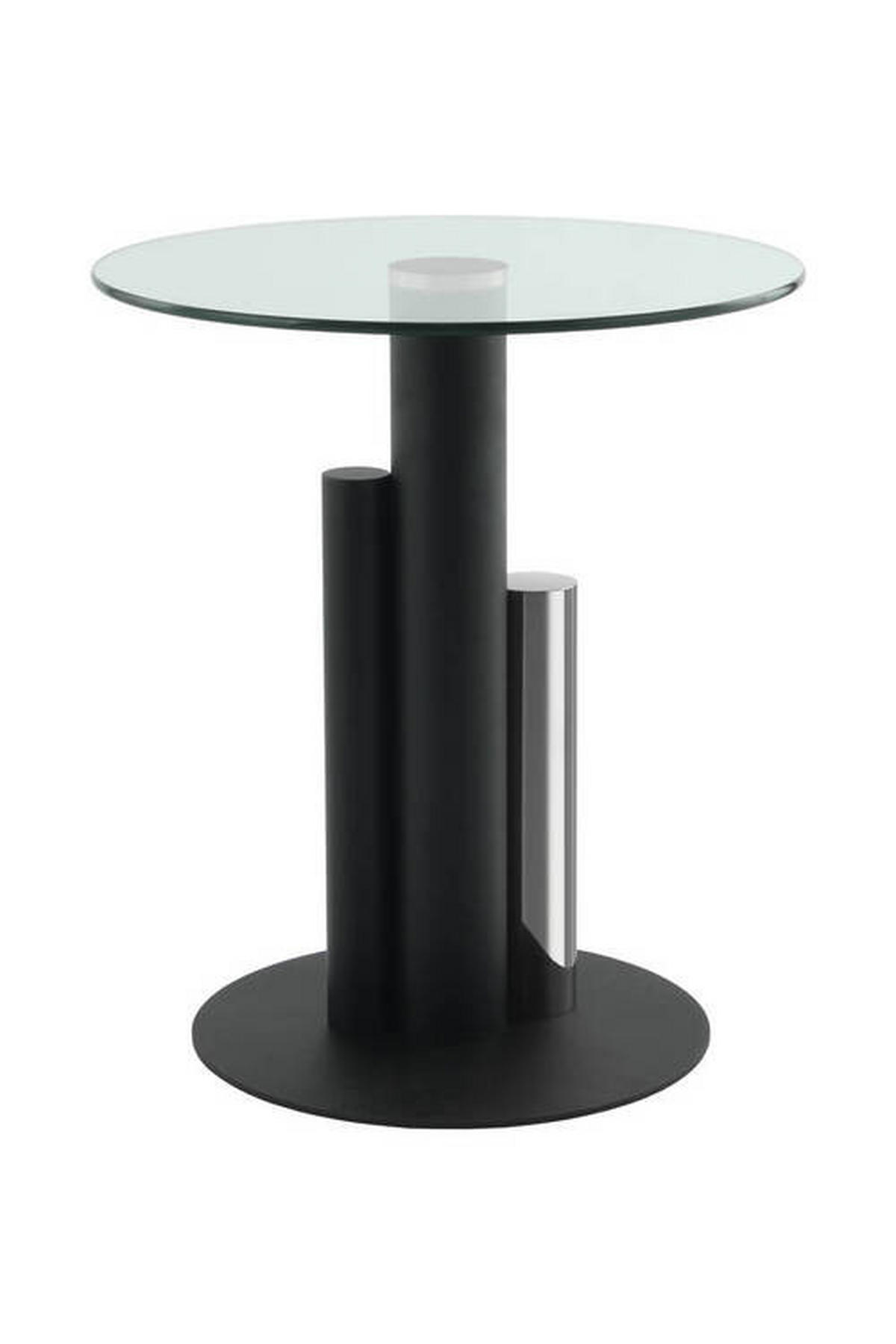 BEISTELLTISCH in Metall, Glas 46/46/52 cm  - Silberfarben, Modern, Glas/Metall (46/46/52cm) - Kayoom