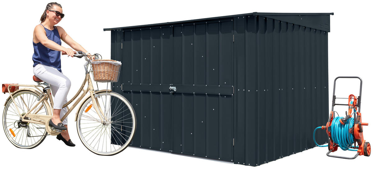 FAHRRADGARAGE - Anthrazit, Basics, Metall (211/165/200cm)