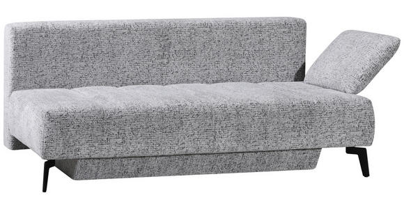 SCHLAFSOFA  in Webstoff Hellgrau  - Hellgrau/Schwarz, Design, Textil/Metall (209-235/90/100cm) - Novel