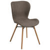 STUHL Webstoff Braun, Grau, Eichefarben  - Eichefarben/Braun, LIFESTYLE, Holz/Textil (47/82,5/53cm) - Livetastic