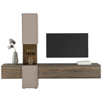 WOHNWAND  in Buchefarben, Sandfarben 293/206/43 cm  - Sandfarben/Buchefarben, Design, Glas/Holz (293/206/43cm) - Johann Jakob