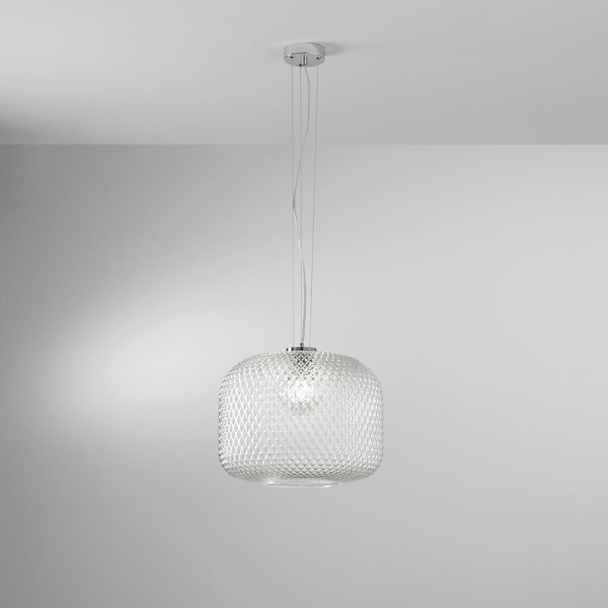 HÄNGELEUCHTE 40/150 cm  - Chromfarben/Transparent, KONVENTIONELL, Glas/Metall (40/150cm)