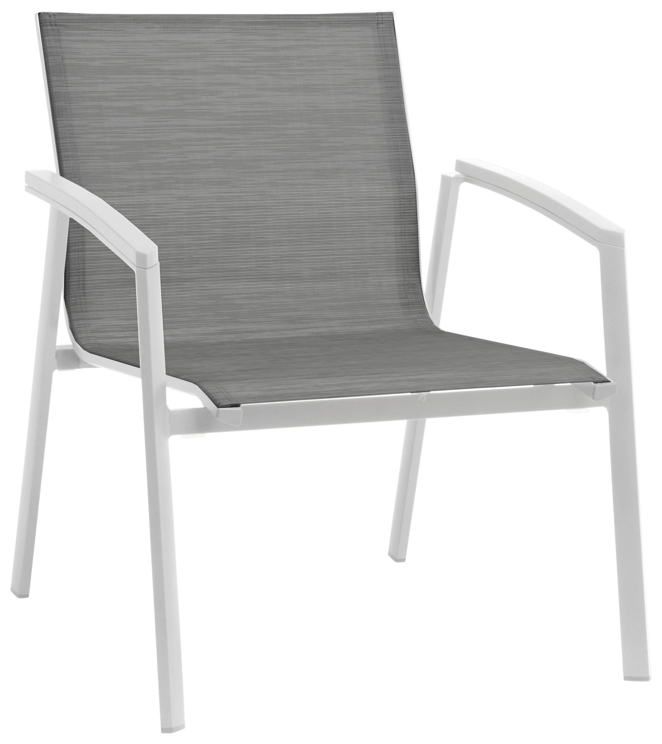 STAPELSESSEL Aluminium Anthrazit, Silberfarben, Weiß  - Anthrazit/Silberfarben, Design, Textil/Metall (64/77/69cm) - Stern